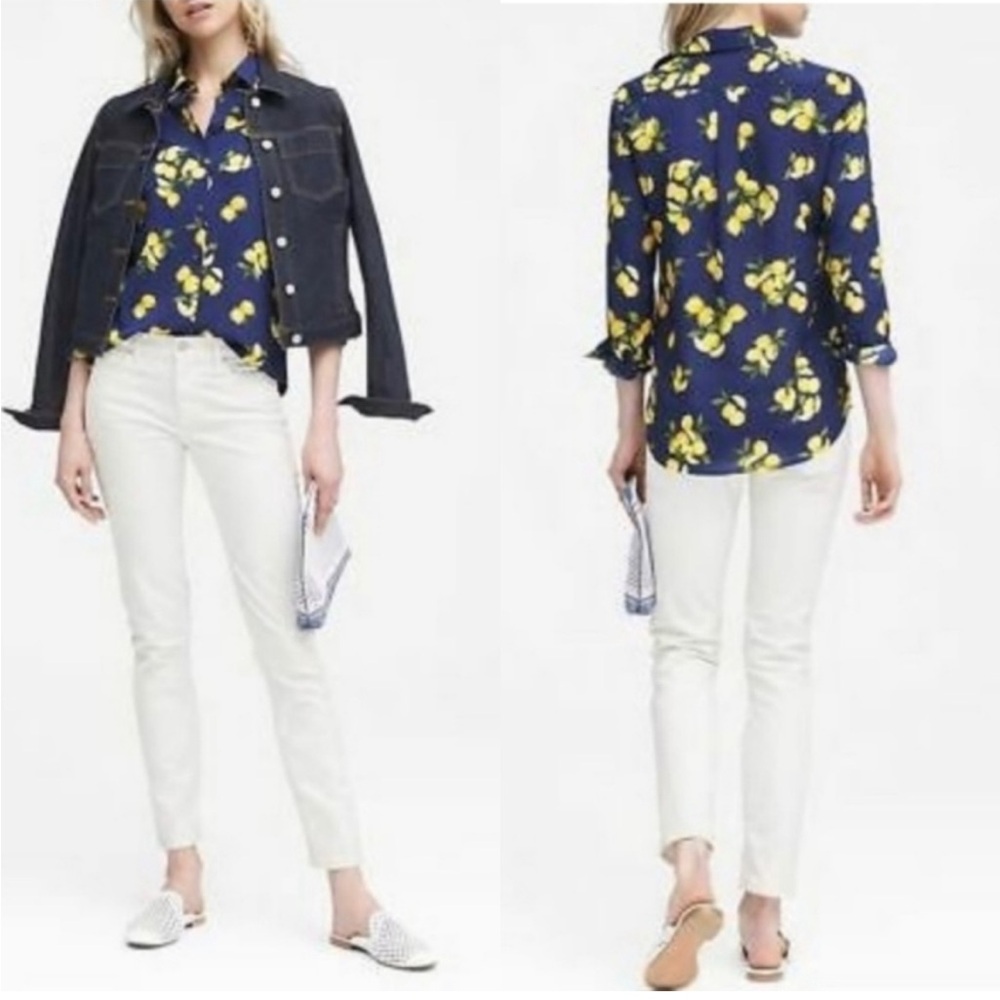 🍋 Banana Republic Lemon Button Down 🍋